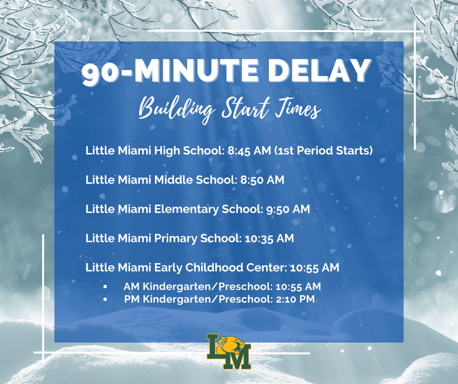 90-minute building start times overlayed snowflakes